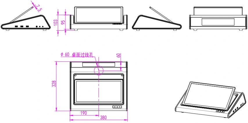 LCD Monitor Foldable System for Conference Room Solutions