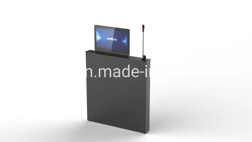 Customized Intelligent Office Equipment for Conference System Tabletop Motorized Retractable LCD Monitor Lift All in One System with Microphone and Touch Screen