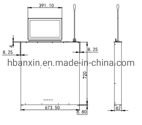 Customized Intelligent Office Equipment for Conference System Tabletop Motorized Retractable LCD Monitor Lift All in One System with Microphone and Touch Screen