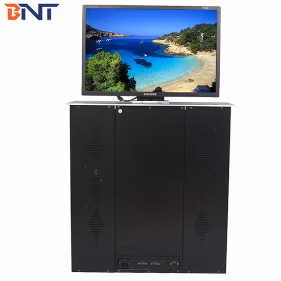 16 度フロント折りたたみ会議テーブル 21.5 インチ自動ポップアップ電動格納式スクリーンモニターリフト